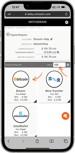 Slotastic Bitcoin Withdrawal